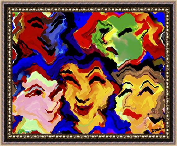 Diana Ong Funny Faces Framed Print