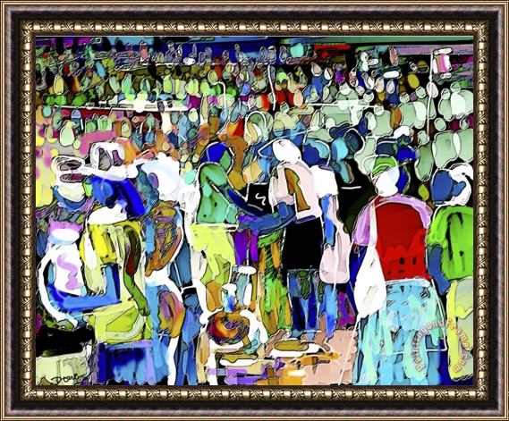 Diana Ong Market Framed Painting