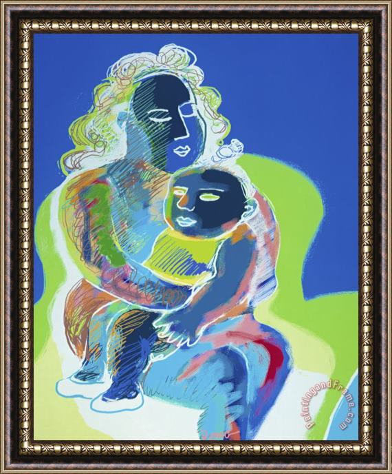 Diana Ong Mother And Child I Framed Painting