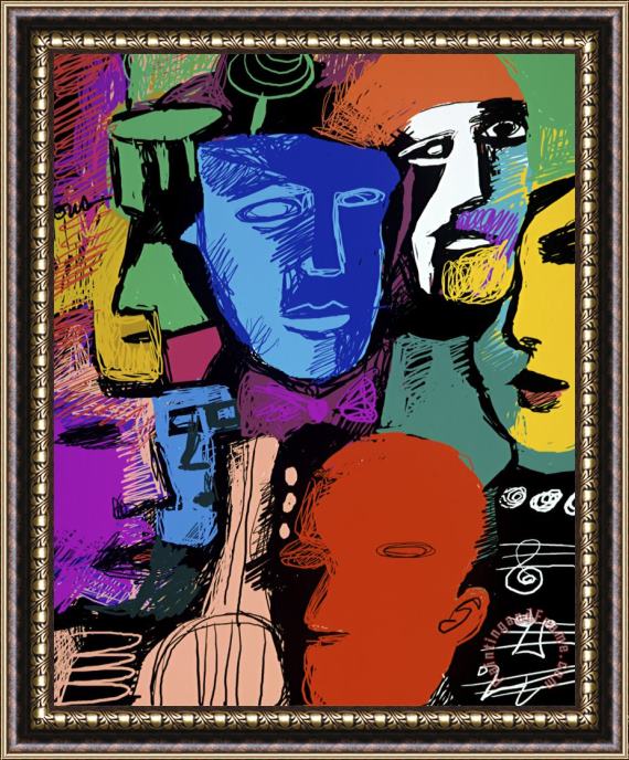Diana Ong Musicians Framed Painting