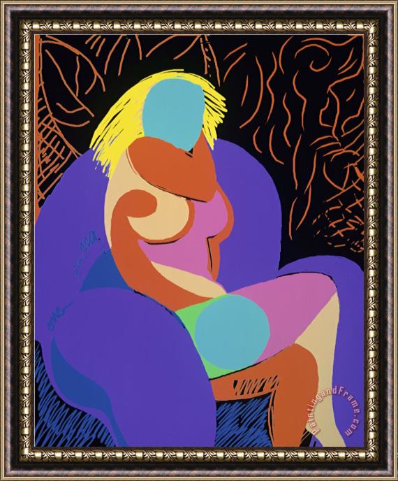 Diana Ong Seated Woman Framed Painting