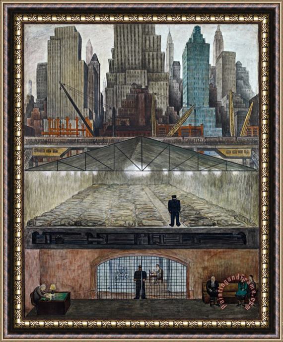 Diego Rivera Frozen Assets 1931 Framed Painting