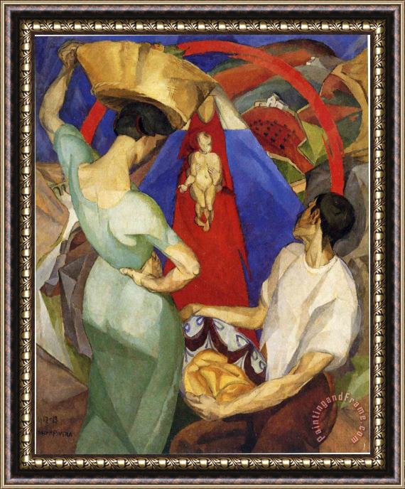 Diego Rivera The Adoration of The Virgin 1913 Framed Painting