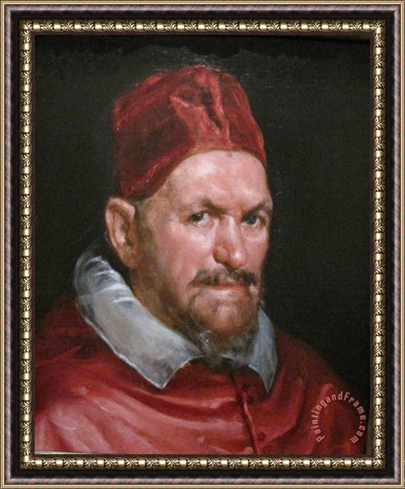 Diego Velazquez Part of The Portrait of Pope Innocent X Framed Painting