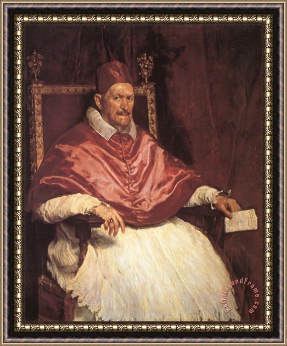 Diego Velazquez Portrait of Pope Innocent X 1650 Framed Painting