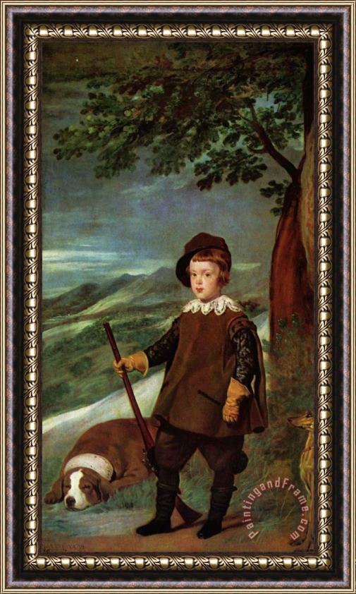 Diego Velazquez Prince Balthasar Carlos Dressed As a Hunter 1636 Framed Painting