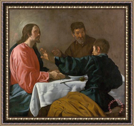 Diego Velazquez The Supper at Emmaus Framed Painting