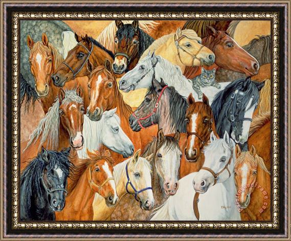 Ditz Horse Blanket Framed Print
