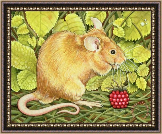 Ditz The Raspberry Mouse Framed Painting