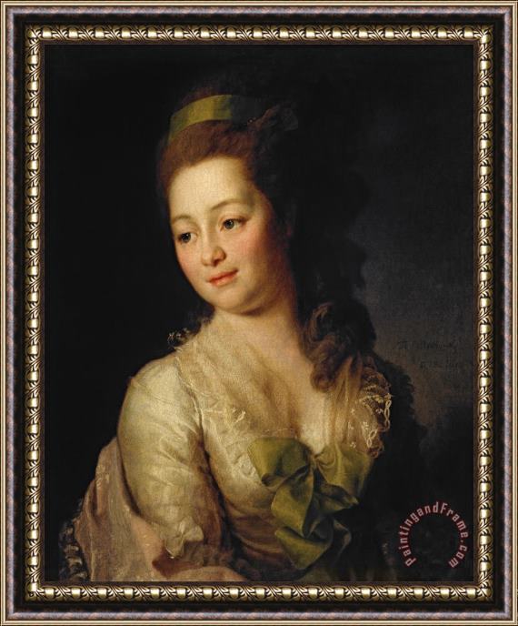 Dmitry Levitsky Portrait of Maria Dyakova Framed Print