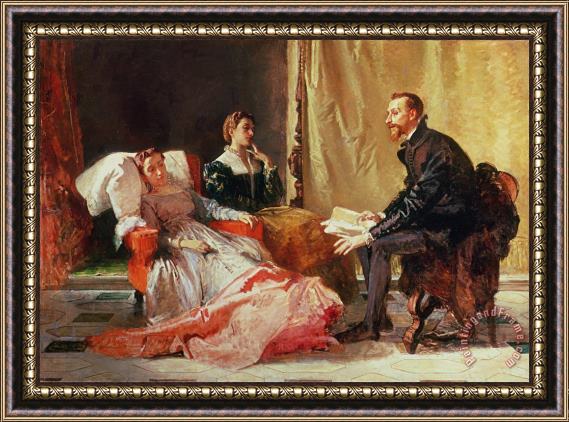 Domenico Morelli Tasso and Elenora Framed Painting
