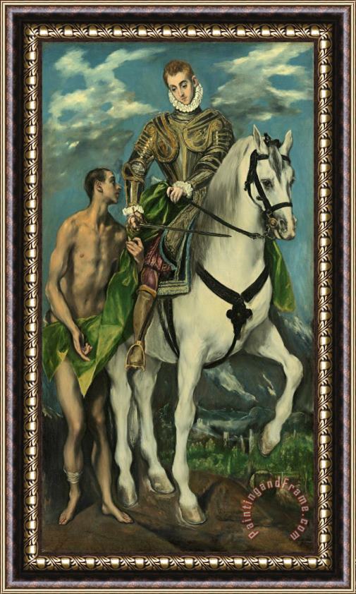 Domenico Theotocopuli El Greco St. Martin And The Beggar Framed Painting