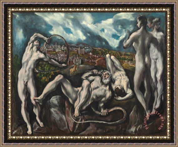 Domenikos Theotokopoulos, El Greco Laocoon Framed Painting