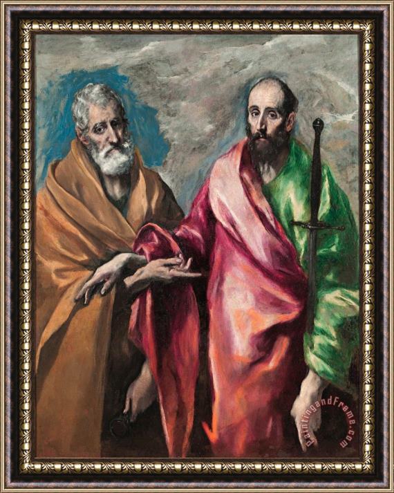 Domenikos Theotokopoulos, El Greco Saint Peter And Saint Paul Framed Print