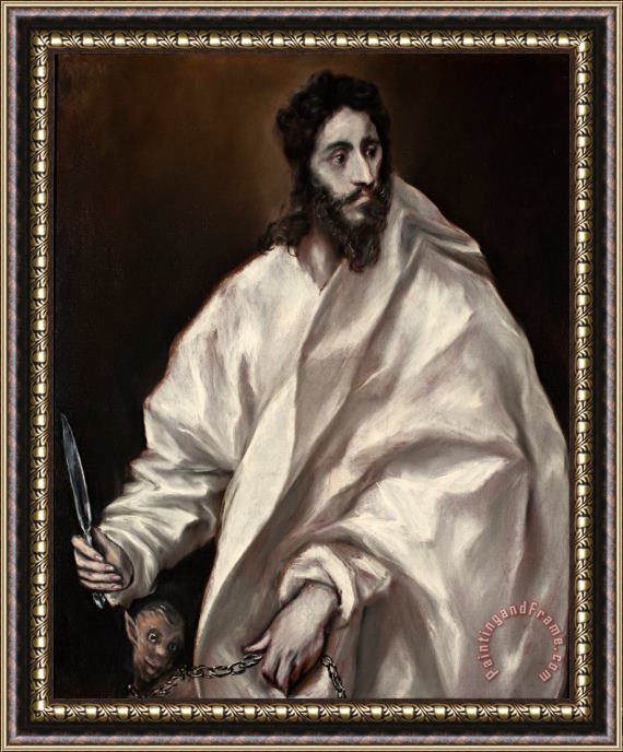 Domenikos Theotokopoulos, El Greco St. Bartholomew Framed Print