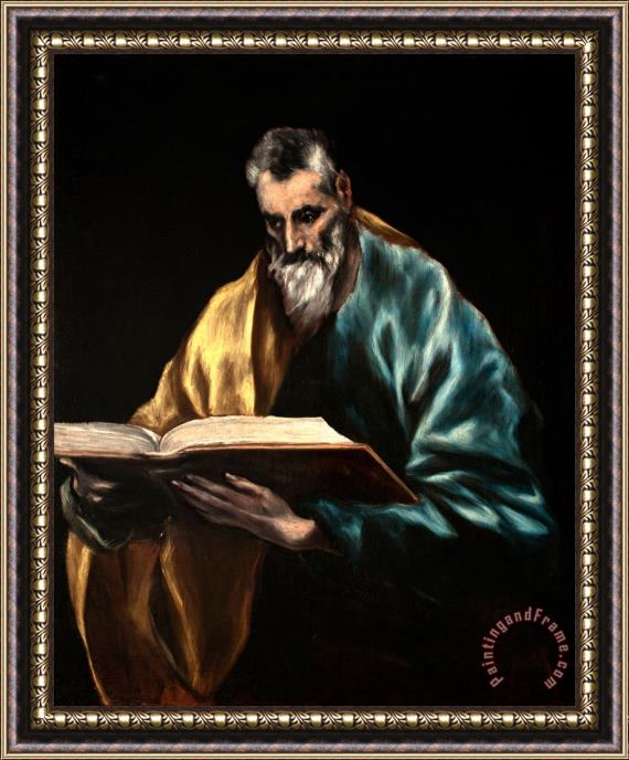 Domenikos Theotokopoulos, El Greco St. Simon Framed Painting