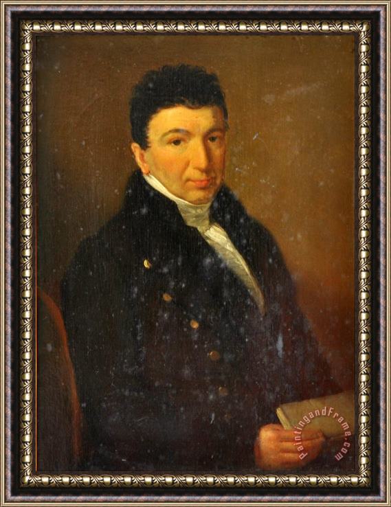 Domingos Antonio De Sequeira Portrait of The First Count of Farrobo Framed Painting