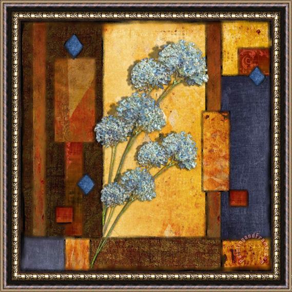 don li leger A Touch of Blue Framed Painting