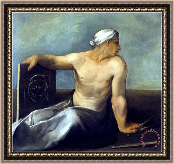 Dosso Dossi A Personification of Geometry Framed Print