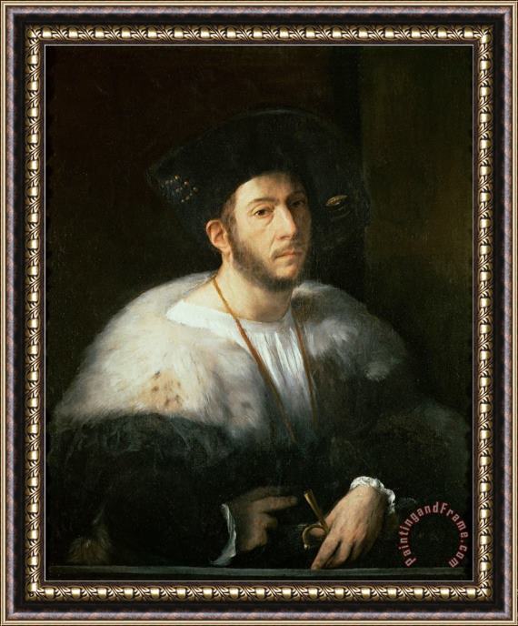 Dosso Dossi Portrait of a Man Possibly Cesare Borgia Framed Print