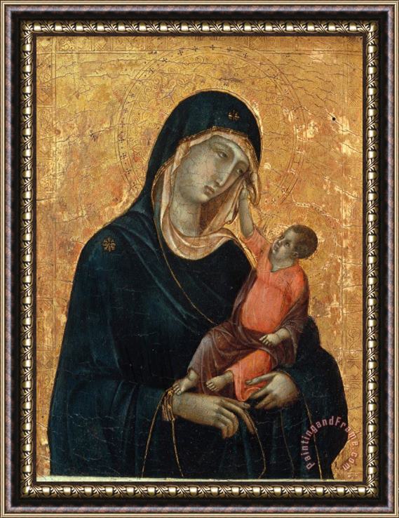 Duccio Madonna And Child Framed Painting