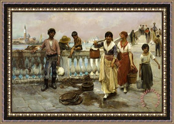 Duveneck, Frank Water Carriers, Venice Framed Painting