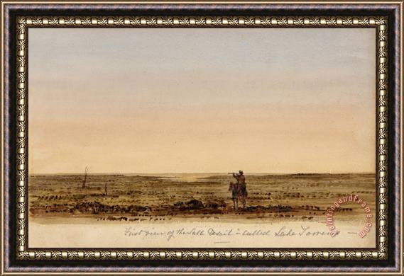 E. C. Frome First View of The Salt Desert Framed Painting