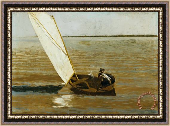 Eadweard J. Muybridge Sailing Framed Painting