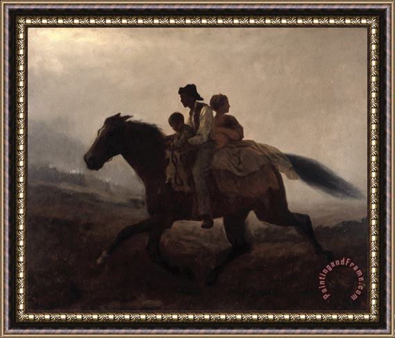 Eastman Johnson A Ride for Liberty The Fugitive Slaves Framed Painting