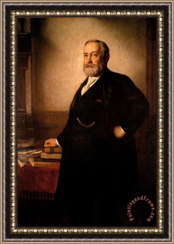Eastman Johnson Benjamin Harrison Framed Painting