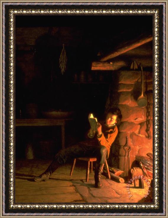 Eastman Johnson Boyhood of Lincoln Framed Print