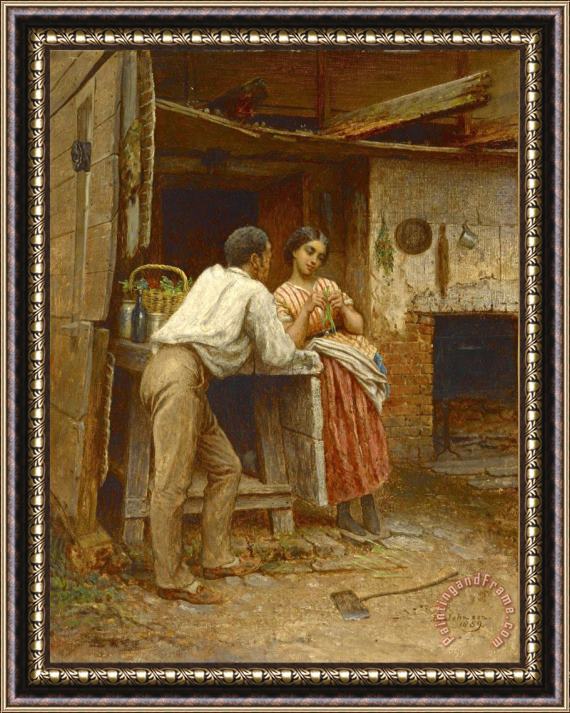 Eastman Johnson Southern Courtship Framed Painting