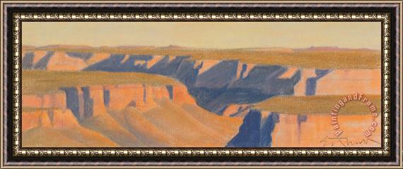 Ed Mell Study for Distant Canyon Framed Painting