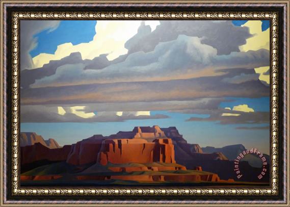 Ed Mell Sweeping Clouds Framed Painting