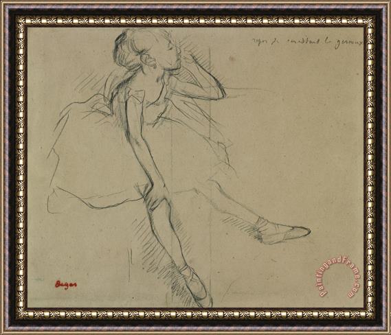 Edgar Degas Ballet Dancer in Repose Framed Print