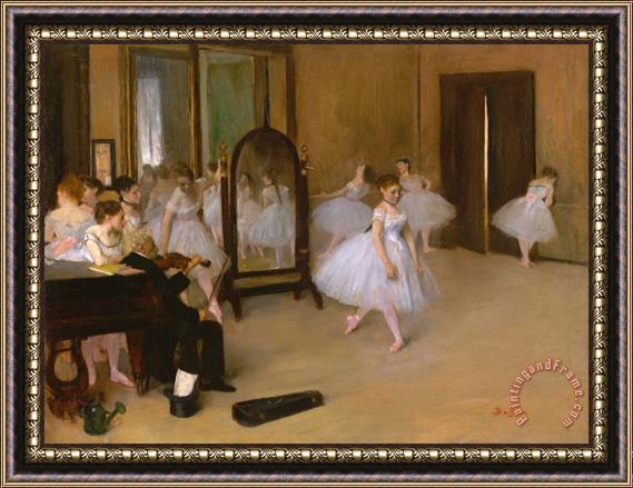 Edgar Degas Dance Class Framed Print