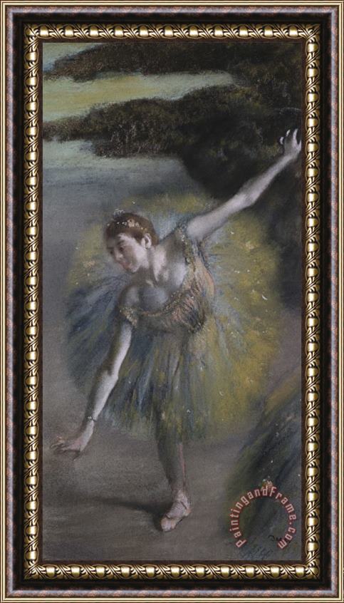 Edgar Degas Dancer in Green Framed Print