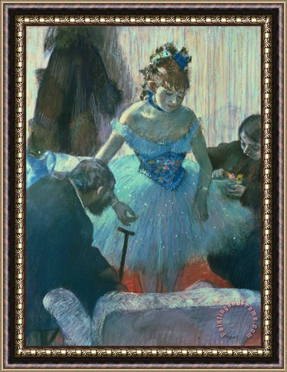 Edgar Degas Dancer in her dressing room Framed Painting