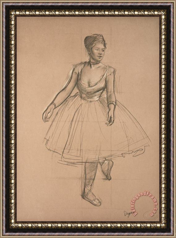 Edgar Degas Dancer in Position, Three Quarter View Framed Print
