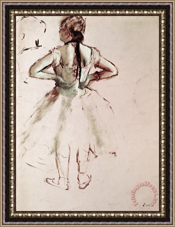 Edgar Degas Dancer Viewed From The Back Framed Painting