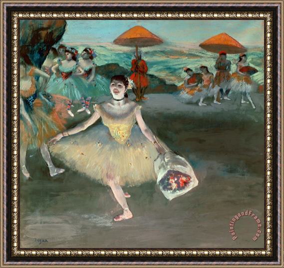Edgar Degas Dancer with Bouquet Framed Print