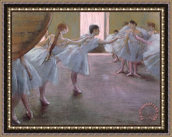 Edgar Degas Dancers at Rehearsal Framed Painting