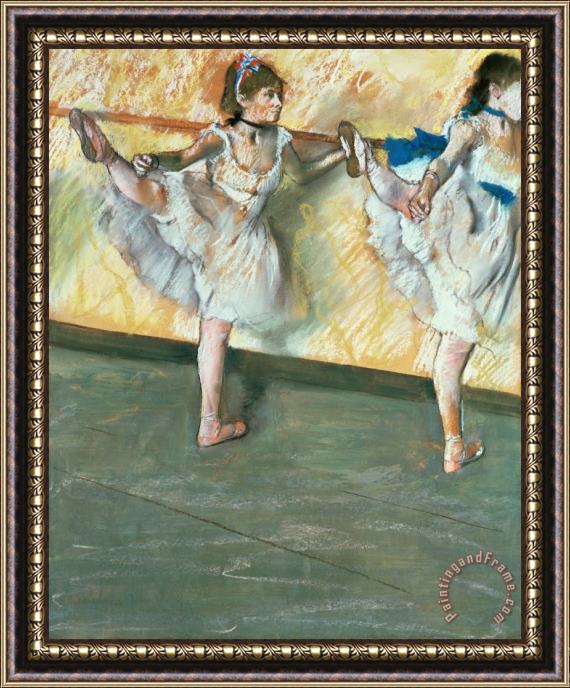 Edgar Degas Dancers at the bar Framed Print
