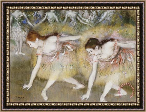 Edgar Degas Dancers Bending Down Framed Print