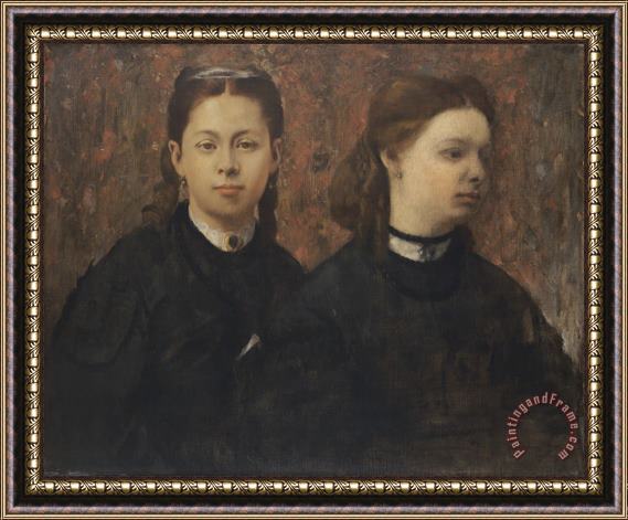 Edgar Degas Double Portrait The Cousins of The Painter Framed Painting