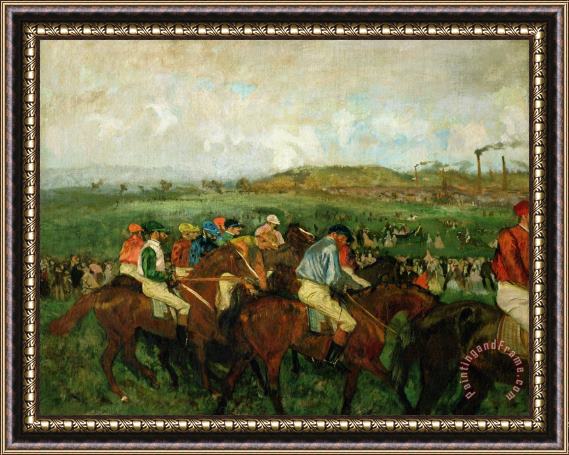 Edgar Degas Gentlemen Race. Before The Departure Framed Painting
