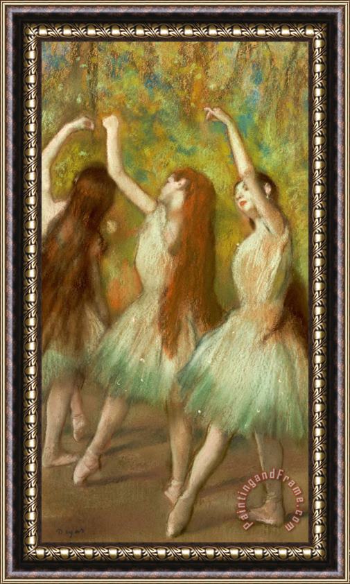 Edgar Degas Green Dancers Framed Painting
