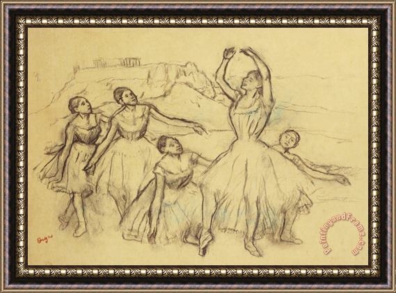 Edgar Degas Group Of Dancers Framed Print
