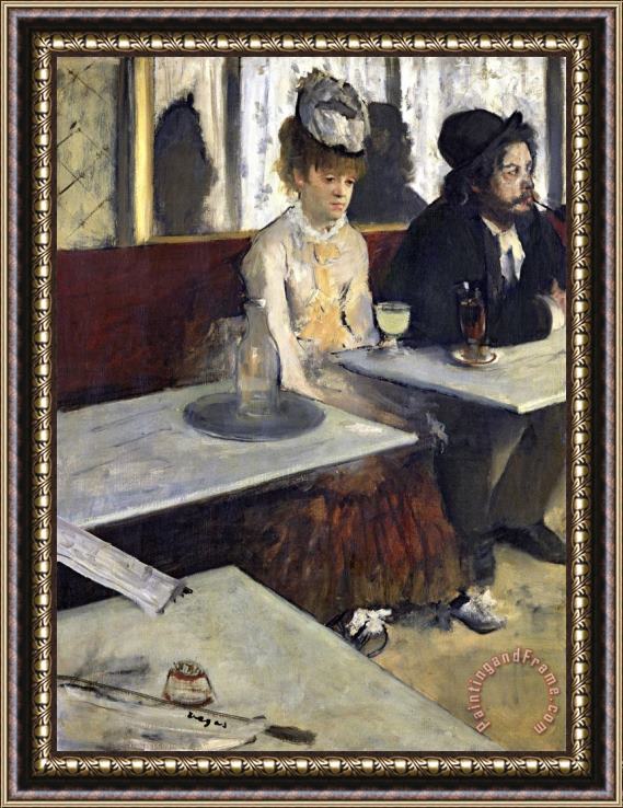 Edgar Degas In a Cafe, Or The Absinthe Framed Print