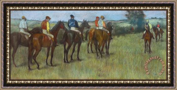 Edgar Degas Jockeys Framed Painting